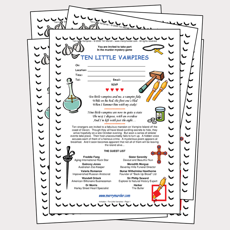 Ten Little Vampires - 10 players