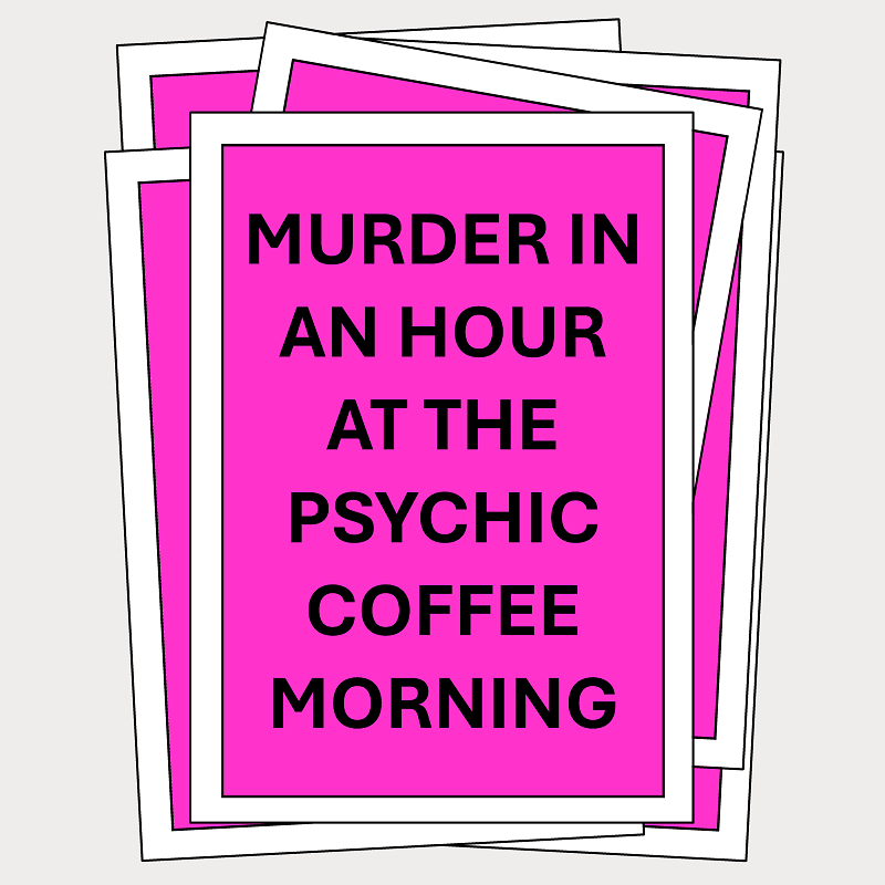 Downloadable Supernatural Murder Mystery Game - Murder at the psychic coffee morning