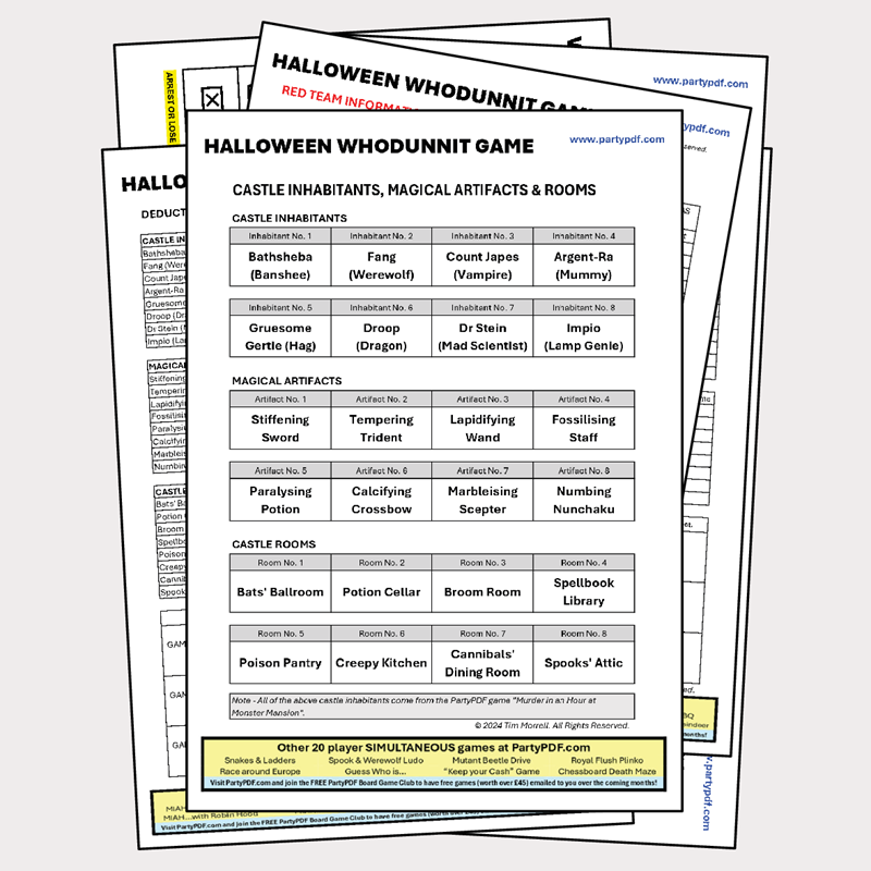 The Halloween Whodunnit Game - Team Challenge!