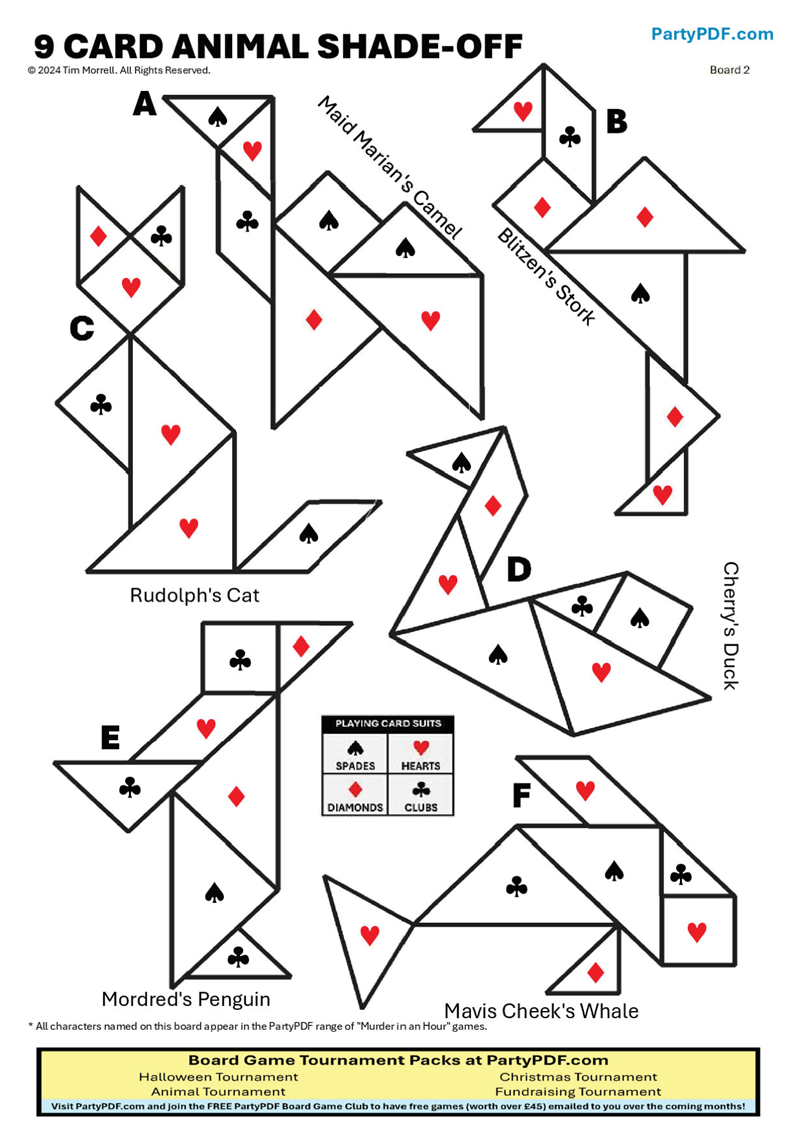 9 Card Animal Shade-Off