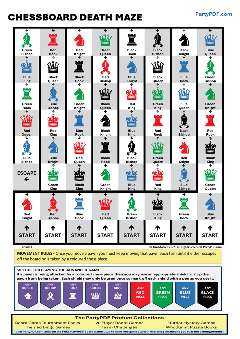 Chessboard Death Maze
