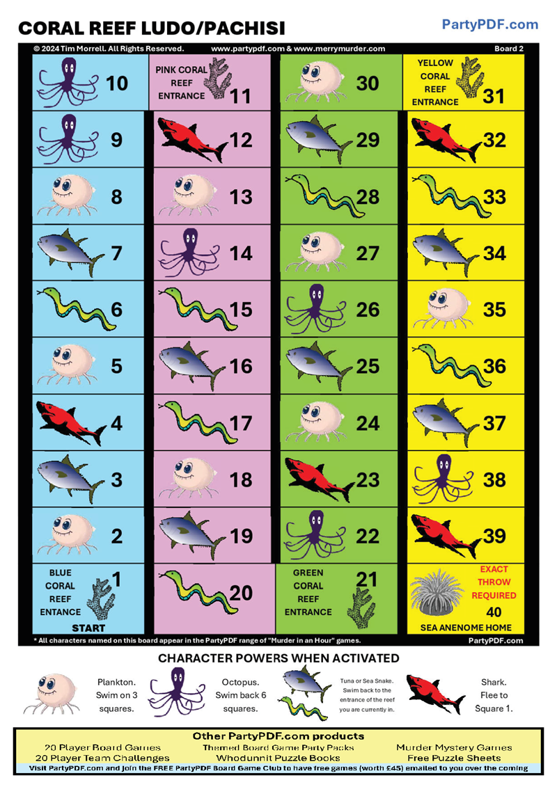 Coral Reef Ludo/Pachisi