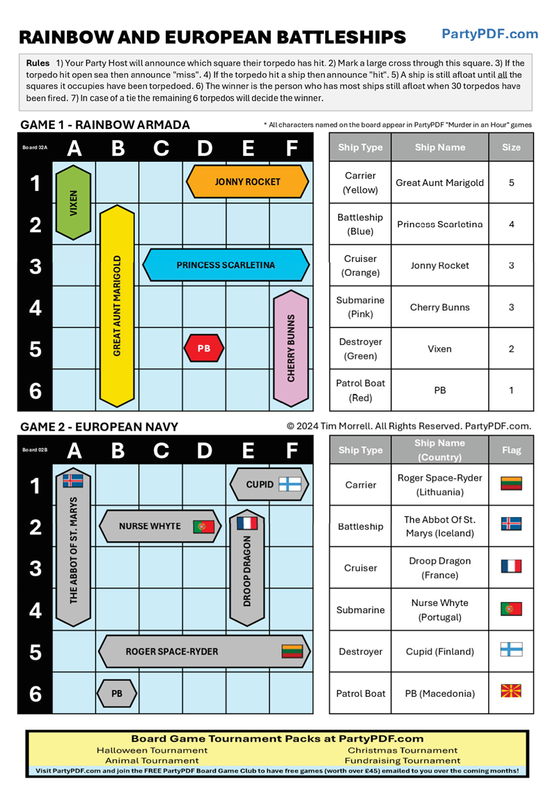 Fundraising Board Game Party Pack - Up to 80 players