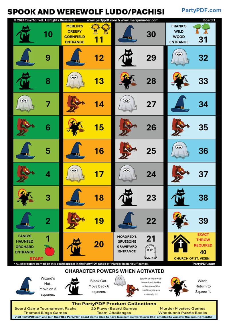 Spook & Werewolf Ludo/Pachisi