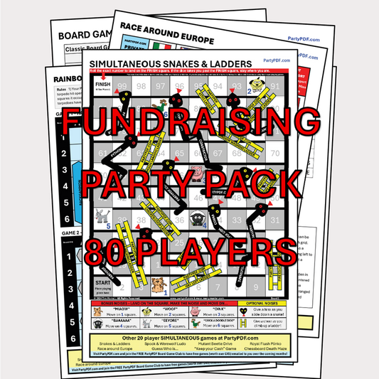 Fundraising Board Game Party Pack - maximum 80 players
