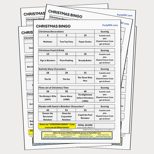 Christmas Bingo Packs