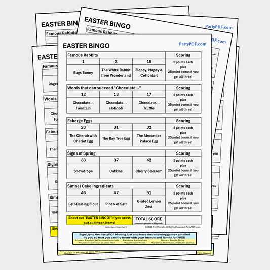 Easter Bingo Packs