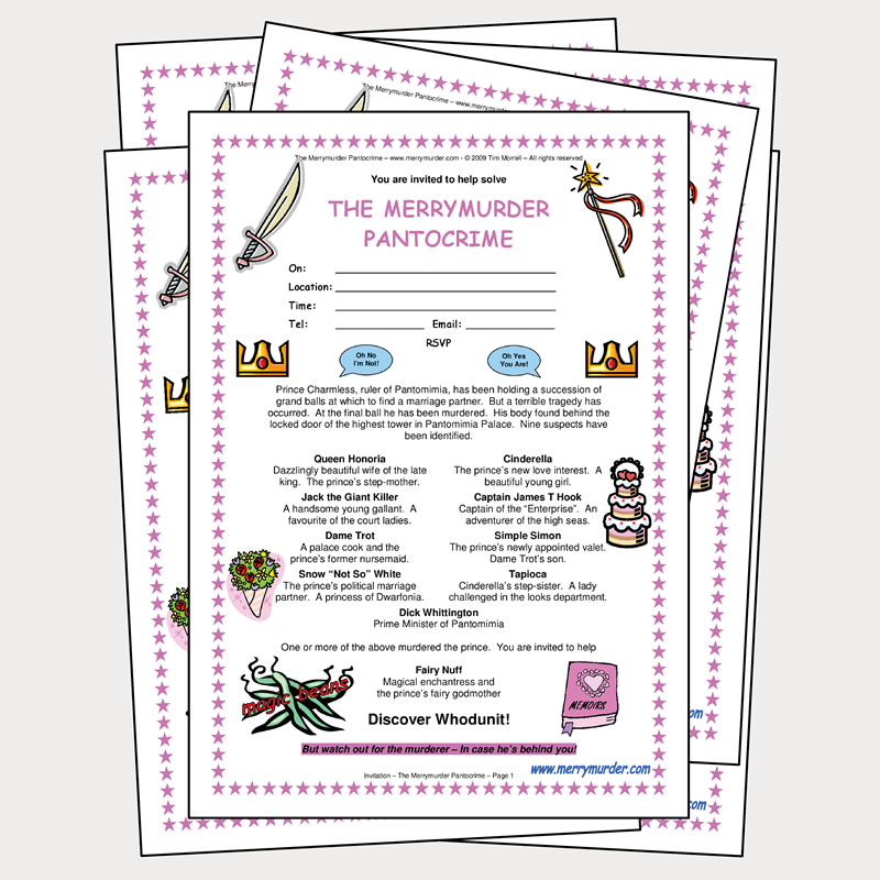 The Merrymurder Pantocrime - 12 to 18 players