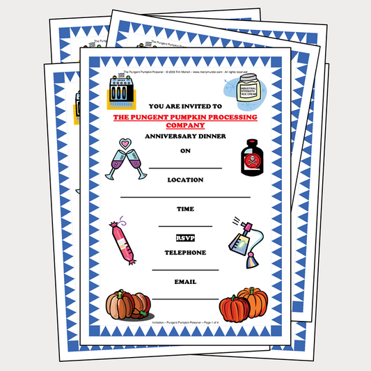 The Pungent Pumpkin Poisoner Murder Mystery - 8 to 10 players