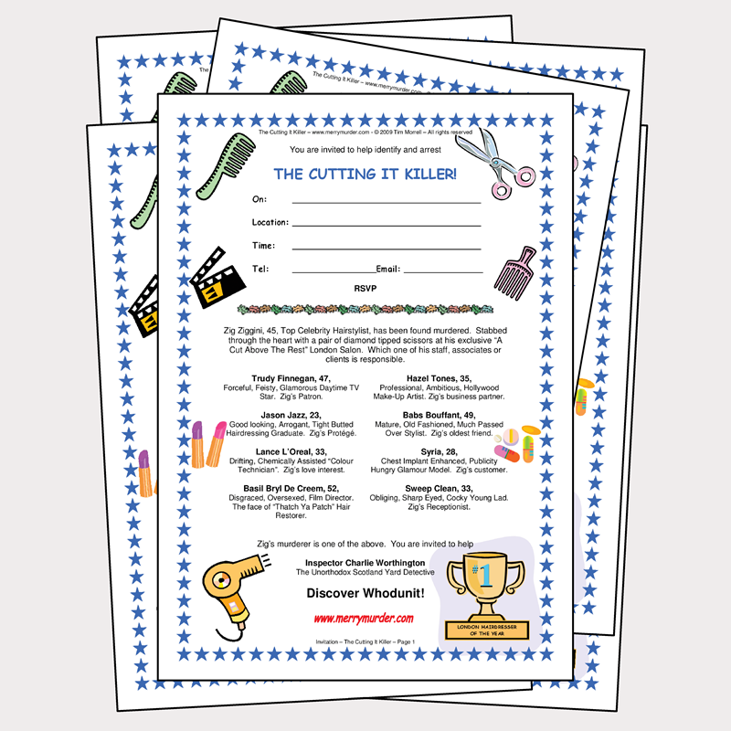 The Cutting It Killer - 13 to 16 players