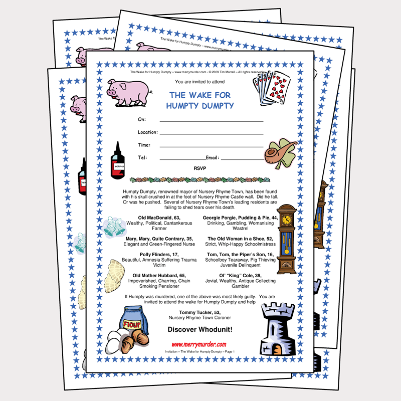 The Wake for Humpty Dumpty - 12 to 16 players