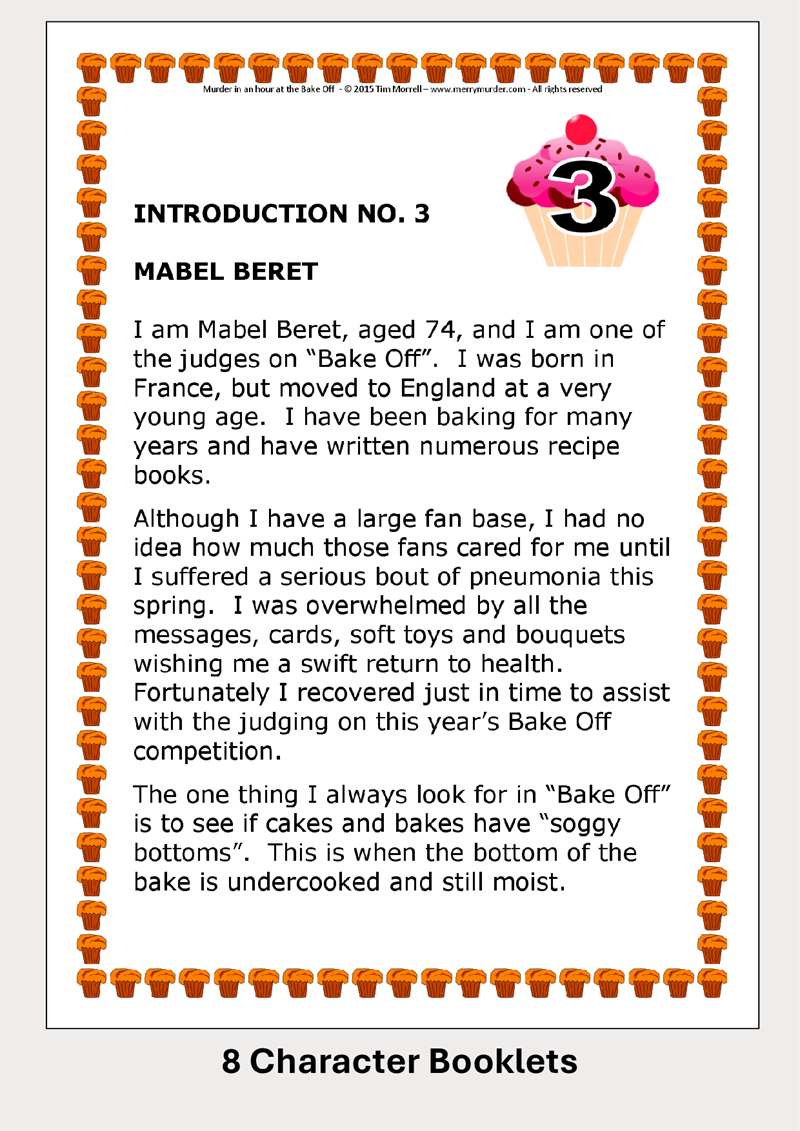 Murder in an Hour at the Bake Off - 4 to 12 players