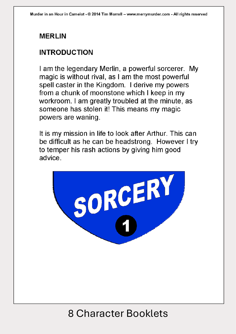 Murder in an Hour in Camelot - 4 to 12 players