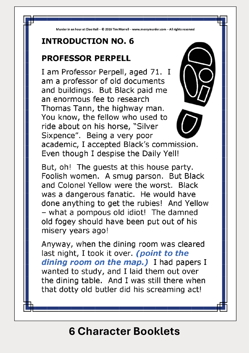 Murder in an Hour at Cloo Hall - 3 to 10 players