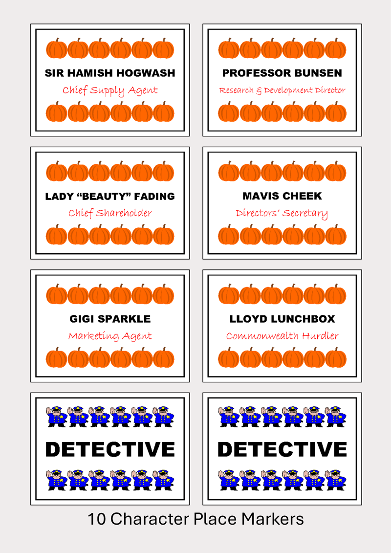 Murder in an Hour with the Pungent Pumpkin Poisoner - 3 to 10 players