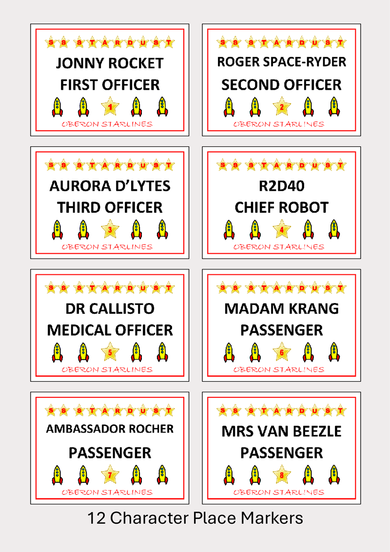 Murder in an Hour in Space - 4 to 12 players