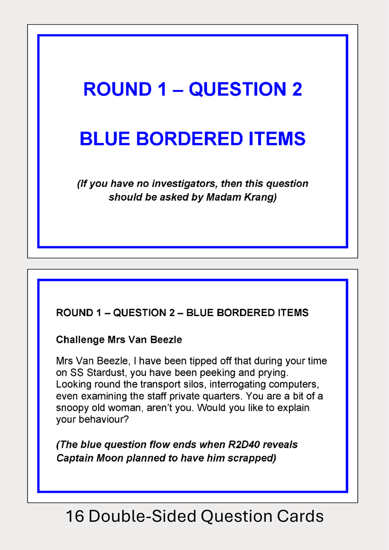 Murder in an Hour in Space - 4 to 12 players