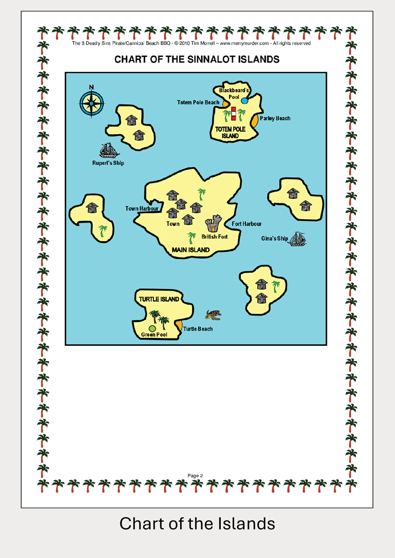 The 8 Deadly Sins Pirate/Cannibal BBQ - 11 to 14 players