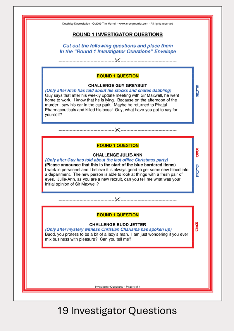 Death by Depreciation - 11 to 16 players