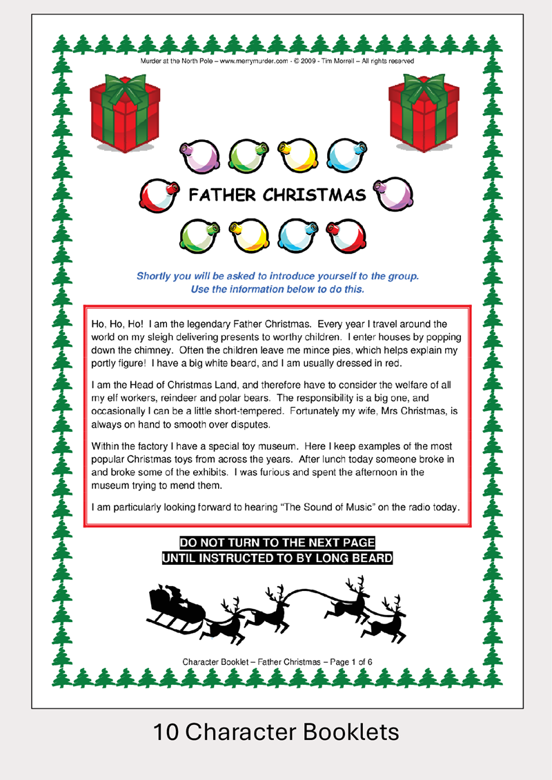 Murder at the North Pole - 14 to 18 players