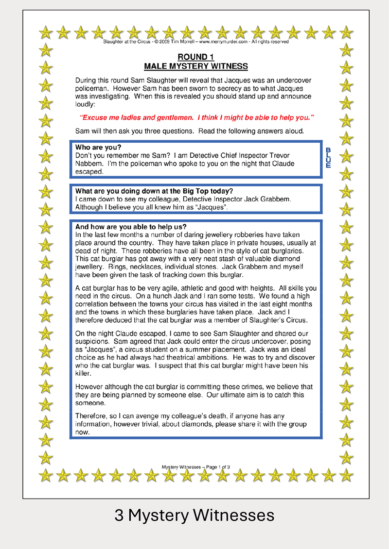 Slaughter at the Circus - 13 to 18 players