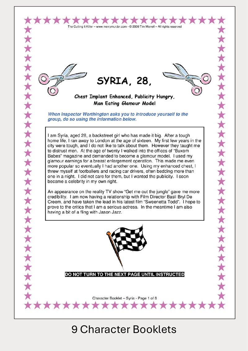 The Cutting It Killer - 13 to 16 players