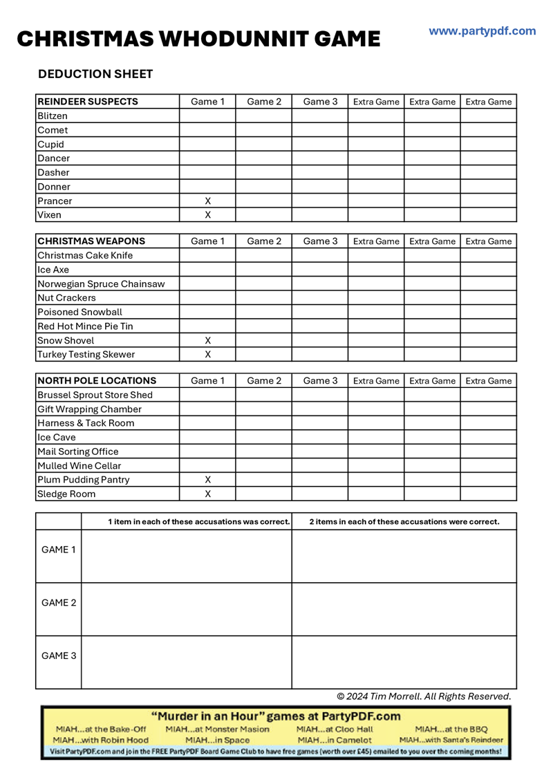 The Christmas Whodunnit Game - Team Challenge