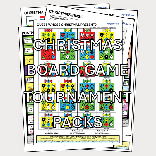 Christmas Board Game Tournament Packs - Up to 20 players