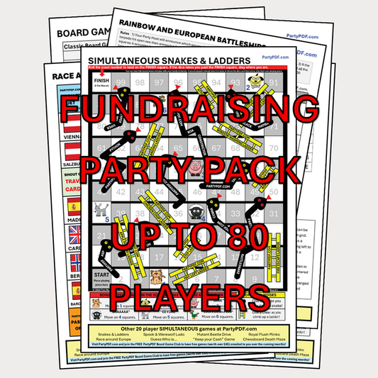 Fundraising Board Game Party Pack - up to 80 players
