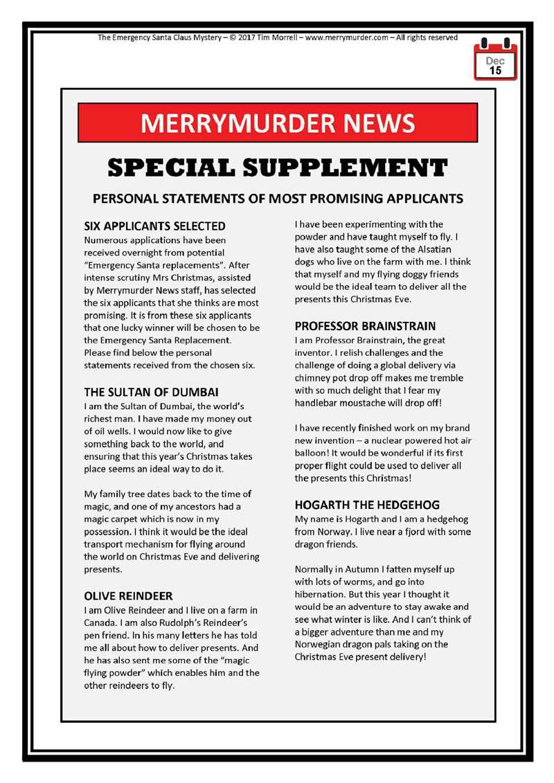 The Emergency Santa Claus Mystery