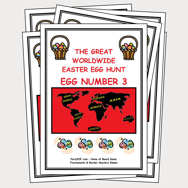 The Great Worldwide Easter Egg Hunt Puzzle Book No. 3.