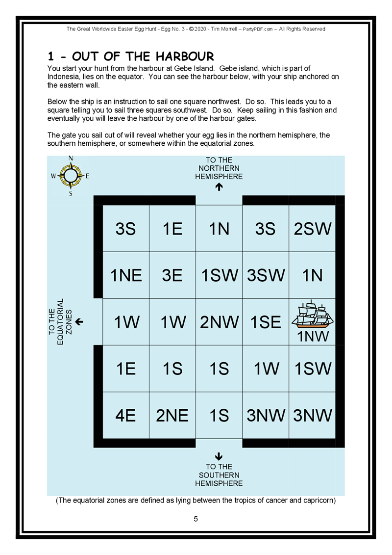 Educational document with a grid and navigation instructions on a light blue background