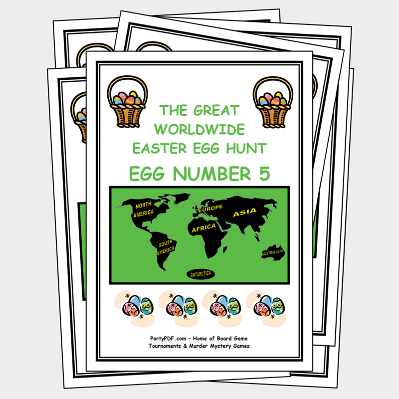 The Great Worldwide Easter Egg Hunt - Egg No. 5 Puzzle Book