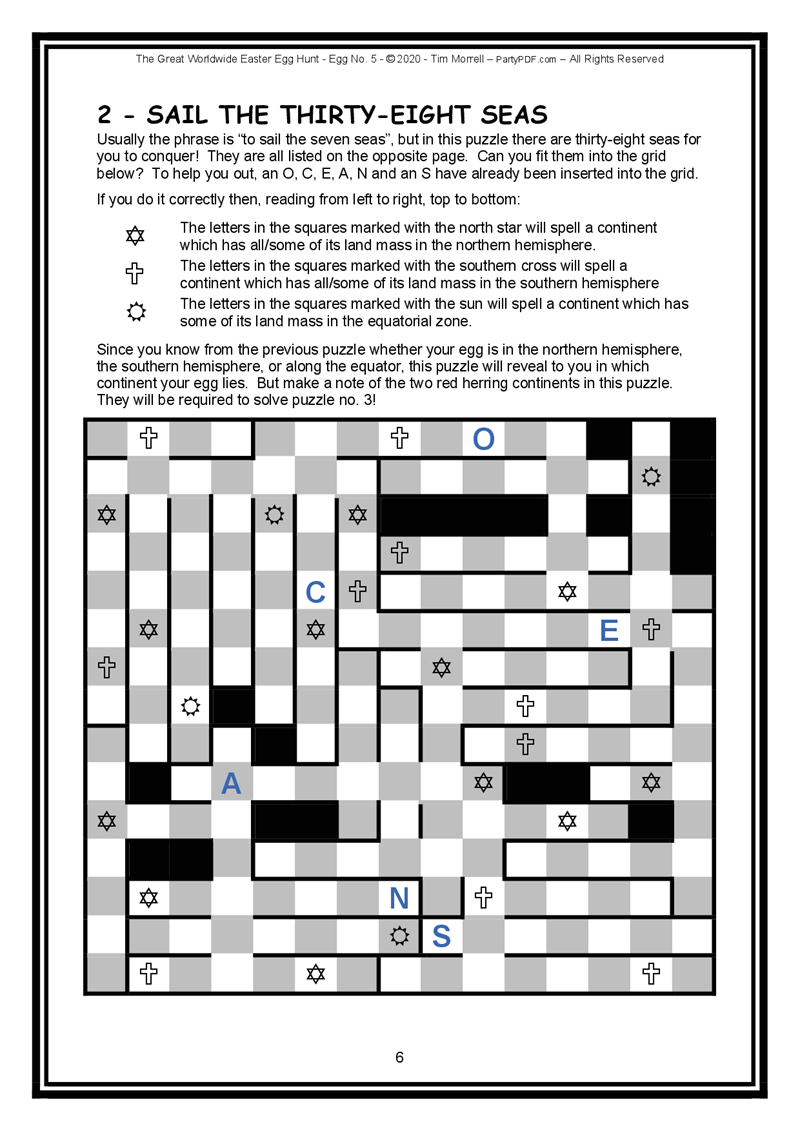 The Great Worldwide Easter Egg Hunt - Egg No. 5 Puzzle Book